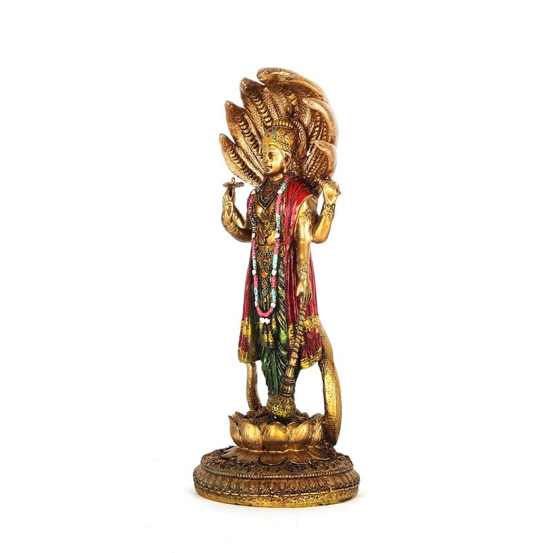 CHOKHI DHANI KALAGRAM Resin Metal Lord Vishnu Idol Sculpture Showpiece for Home Decoration
