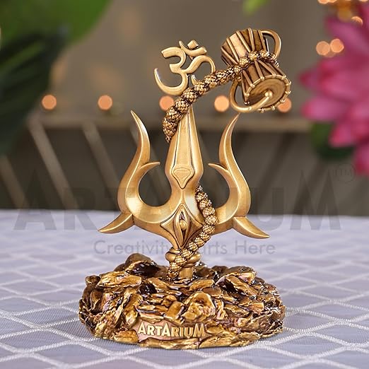 Shiva Trishul Idol Decorative Showpiece for Car Dashboard