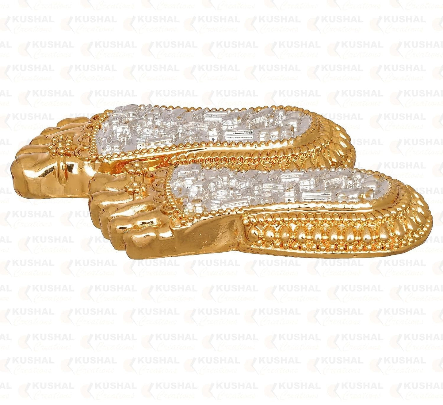 Laxmi Charan Paduka, 24K Gold and 999 Silver Plated
