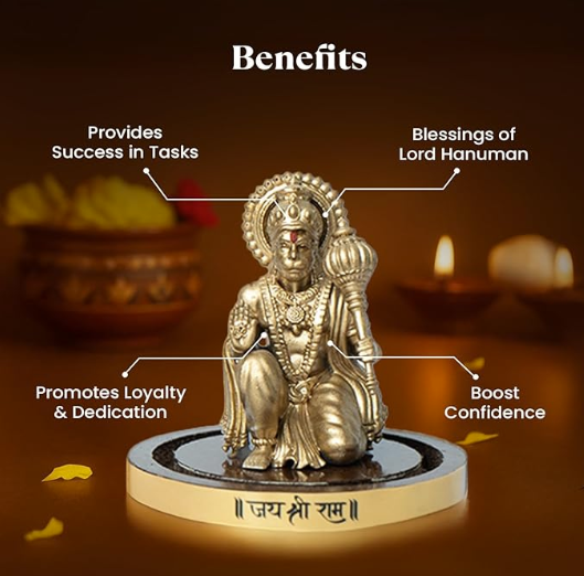 Hanuman Idol for Car, Home, & Mandir