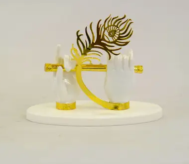 Divine Symphony: 24K Gold-Plated Krishna with Flute – 9” Showpiece
