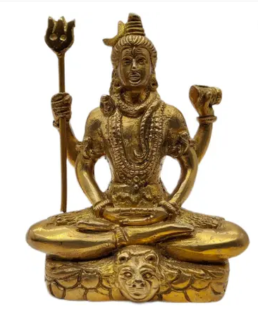 Lord Shiva Idol Statue showpiece for Home Office Decor and Pooja | Shivji murti | Polyresin | Black