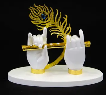Divine Symphony: 24K Gold-Plated Krishna with Flute – 9” Showpiece
