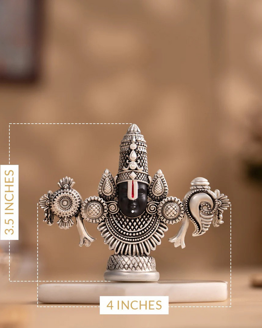 Tirupati Balaji Silver Face Plating
